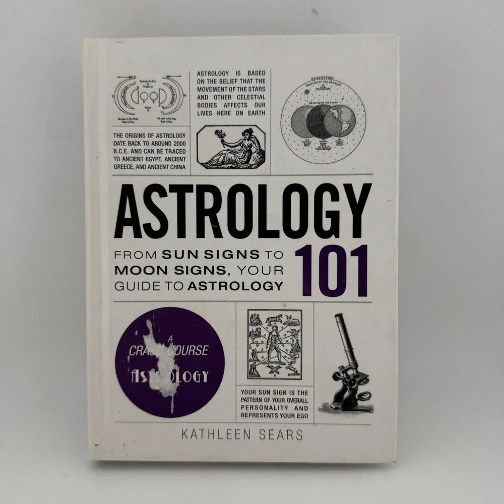 Adams Media Astrology 101 Book White Good Hardcover Kathleen Sears 9781440594731